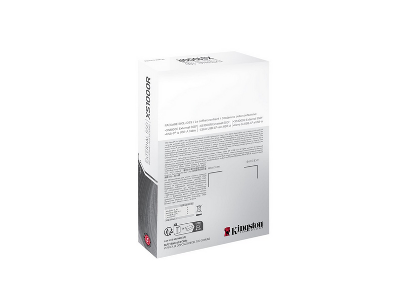 Kingston XS1000 Portable SSD - 2TB - Extern SSD - Rot - USB 3.2 Gen 2