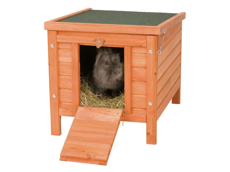 Trixie Kleintierhaus aus lasiertem Kiefernholz 60x47x50cm geeignet für Kaninchen