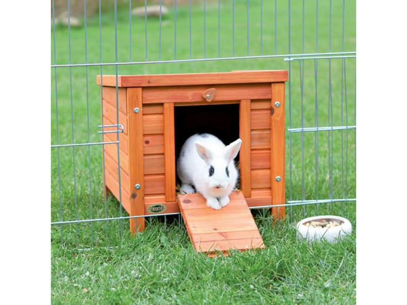 Trixie Kleintierhaus aus lasiertem Kiefernholz 42x43x51cm geeignet für Meerschweinchen und kleine Kaninchen