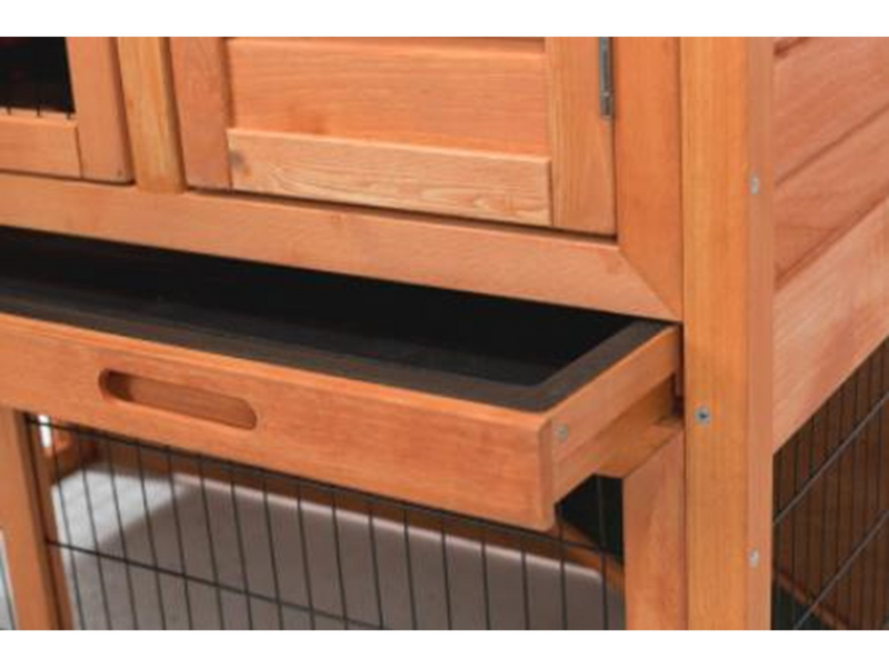 Trixie natura small animal hutch with outdoor run 116 × 97 × 63 cm brown