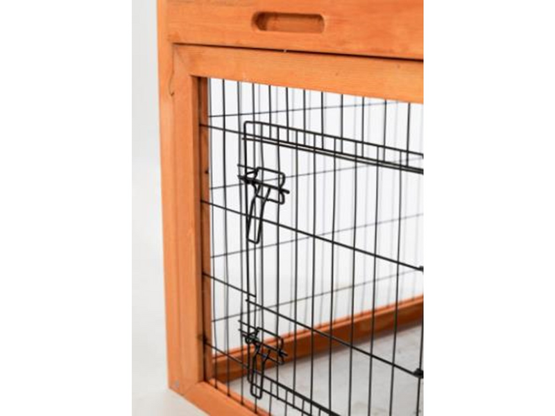 Trixie natura small animal hutch with outdoor run 116 × 97 × 63 cm brown