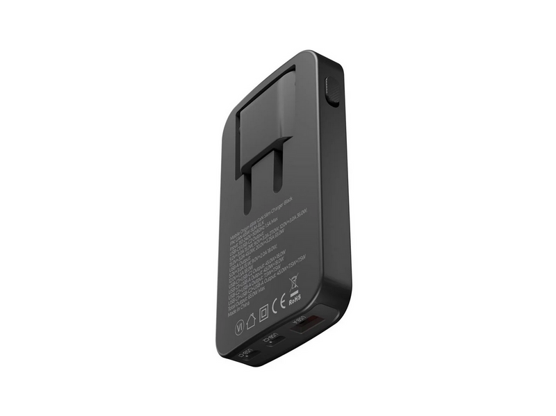 Mobile Origin 65W GaN III Slim Charger dual USB-C - Single USB-A black