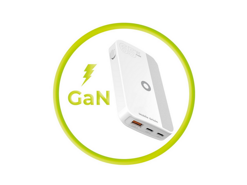 Mobile Origin 65W GaN III Slim Charger dual USB-C - Single USB-A black