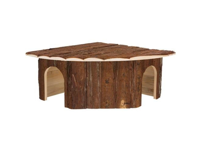 Trixie Jesper corner house 2 exits rabbits bark wood 52 × 18 × 37/37 cm