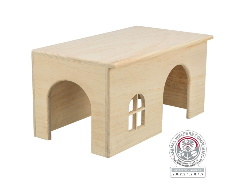 Trixie Naturholzhaus ohne Nägel für Kleintiere Meerschweinchen Zwergkaninchen 40x20x23cm