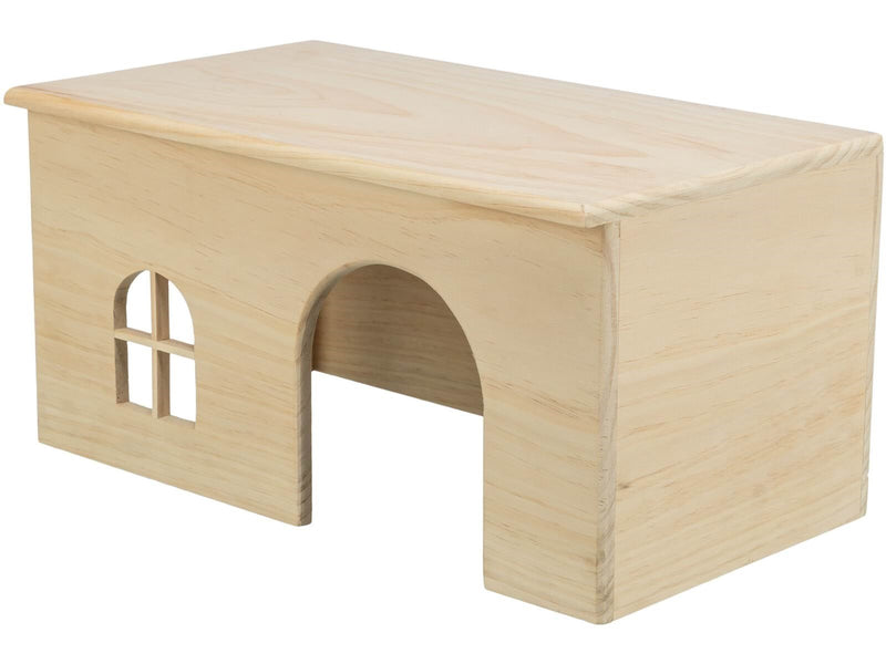 Trixie Naturholzhaus ohne Nägel für Kleintiere Meerschweinchen Zwergkaninchen 40x20x23cm