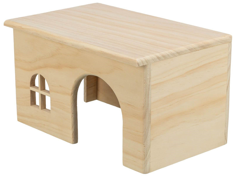 Trixie Naturholzhaus ohne Nägel für Kleintiere Große Hamster Degus 28x16x18cm