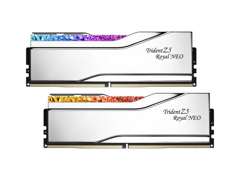 G.Skill Trident Z5 Royal Neo RGB DDR5-6000 - 32GB - CL28 - Dual Channel (2 pcs) - AMD EXPO - Silber mit RGB
