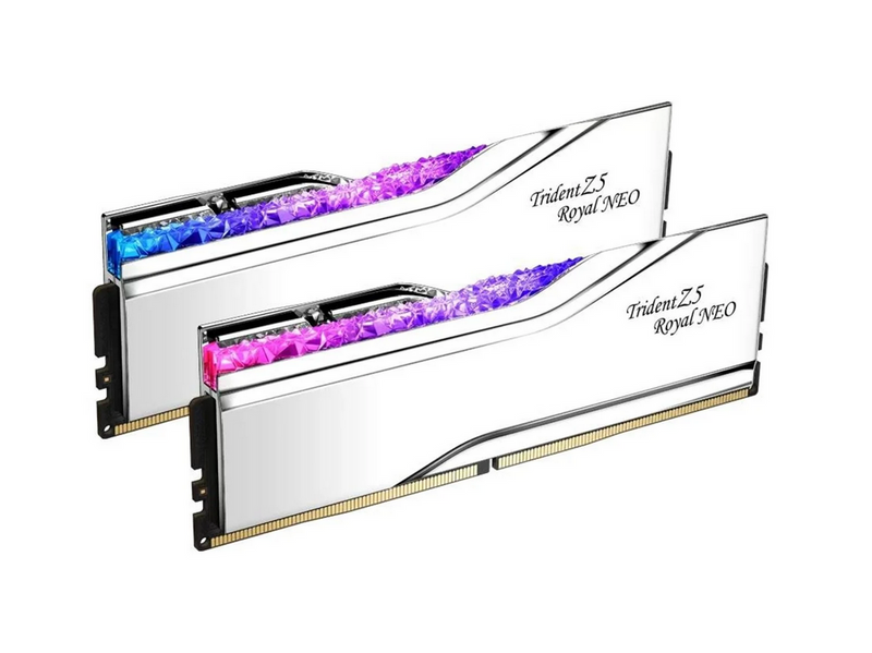 G.Skill Trident Z5 Royal Neo RGB DDR5-6000 - 32GB - CL28 - Dual Channel (2 pcs) - AMD EXPO - Silber mit RGB