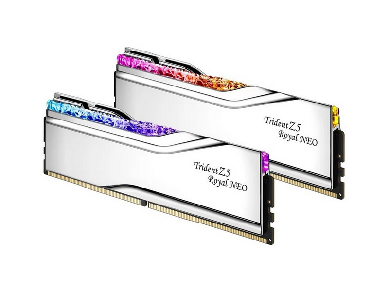 G.Skill Trident Z5 Royal Neo RGB DDR5-6000 - 32GB - CL28 - Dual Channel (2 pcs) - AMD EXPO - Silber mit RGB