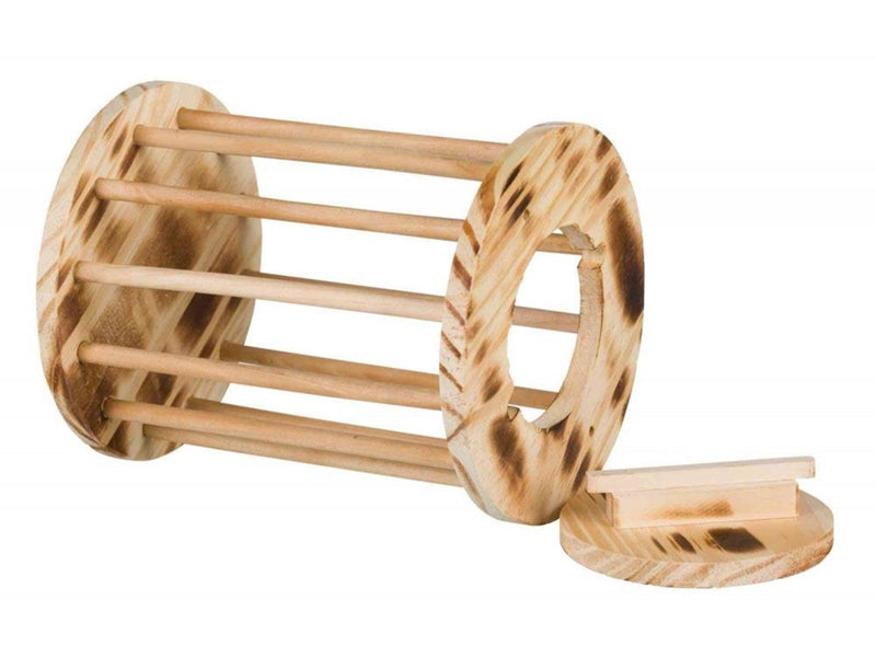 Trixie Hay manger with lid wood/flamed ø 15 × 19 cm