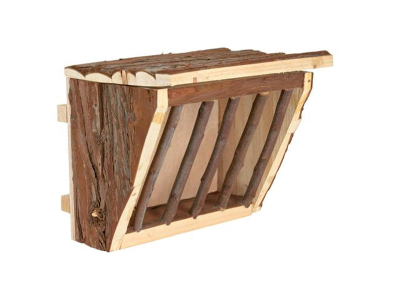Trixie Hay manger hanging with lid bark wood 20 × 15 × 17 cm