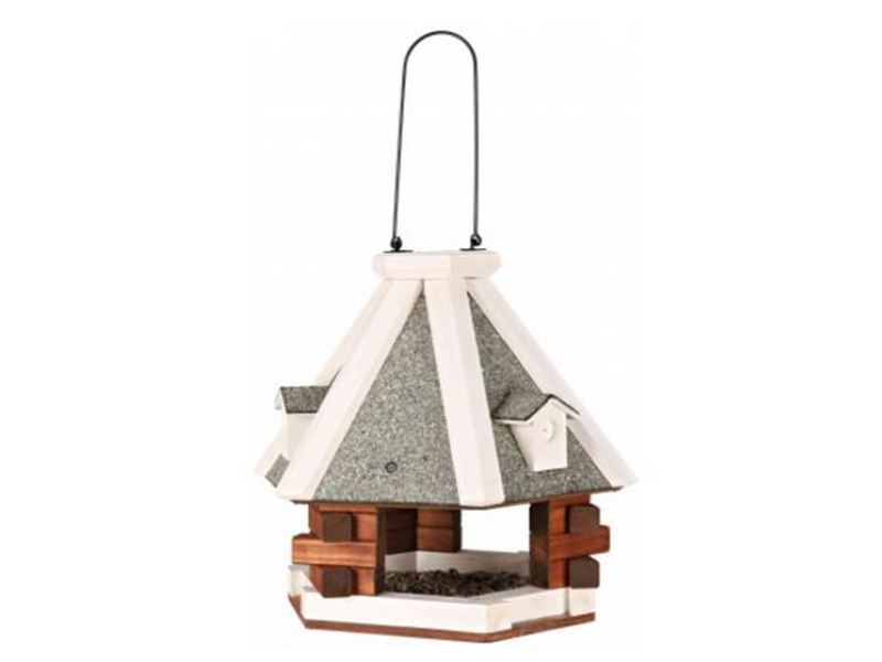 Trixie natura Vogelhaus hängend Holz ø 36 × 35 cm braun/weiß