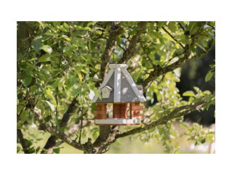 Trixie natura Vogelhaus hängend Holz ø 36 × 35 cm braun/weiß