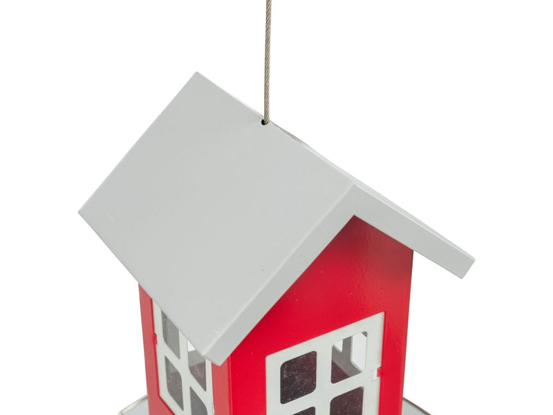 Trixie Vogelfutterspender mit Schutzdach Rot 20cm 1000ml