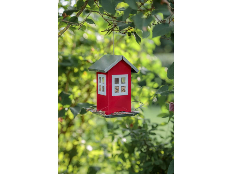 Trixie Vogelfutterspender mit Schutzdach Rot 20cm 1000ml
