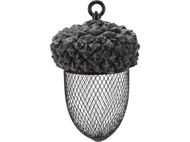 Trixie Eichel-Vogelfutterspender, Polyesterharz/ Metall, 700 ml/ 14 × 22 cm, braun/ weiß