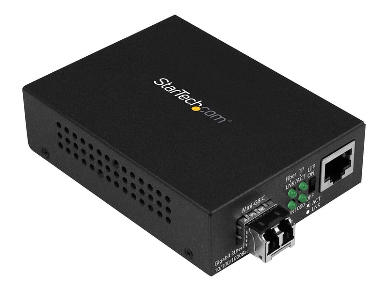 StarTech.com MCM1110MMLC Gigabit Ethernet Fiber Media Converter - Compact - 850nm MM LC - 550m