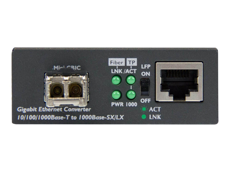 StarTech.com MCM1110MMLC Gigabit Ethernet Fiber Media Converter - Compact - 850nm MM LC - 550m
