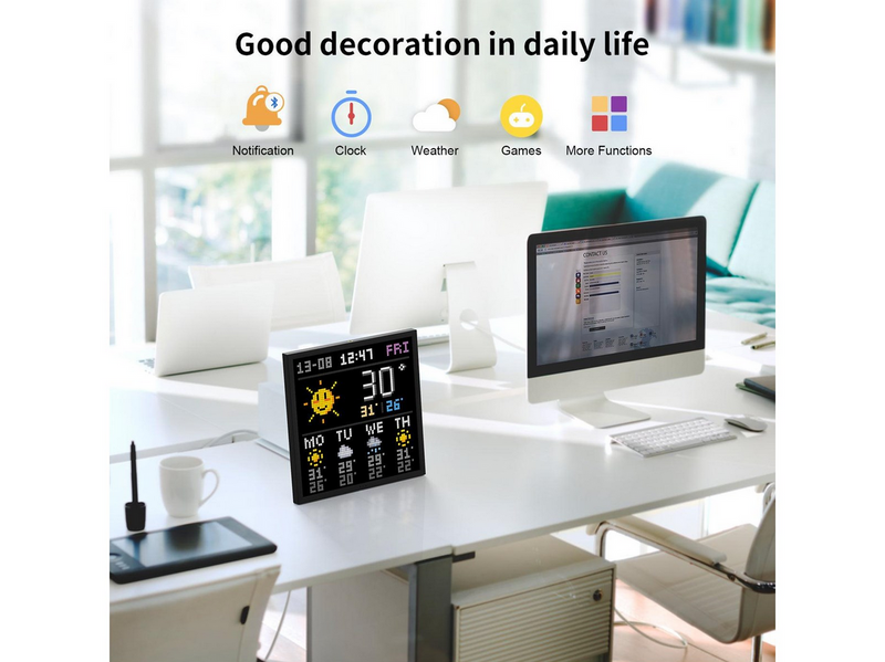 Divoom Pixoo64 64x64 Pixel Art LED Display Social Media Counter