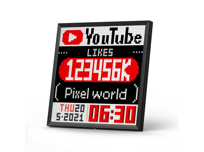 Divoom Pixoo64 64x64 Pixel Art LED Display Social Media Counter