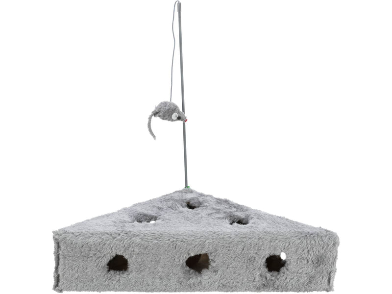 Trixie Cat's Cheese with playing rod & toy balls plush 36 × 8 × 26/26 cm grey