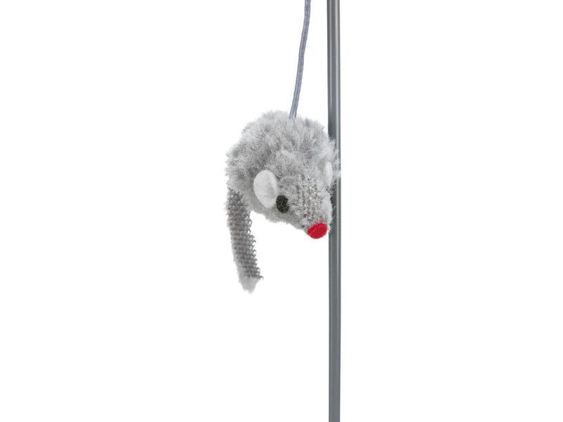 Trixie Cat's Cheese with playing rod & toy balls plush 36 × 8 × 26/26 cm grey