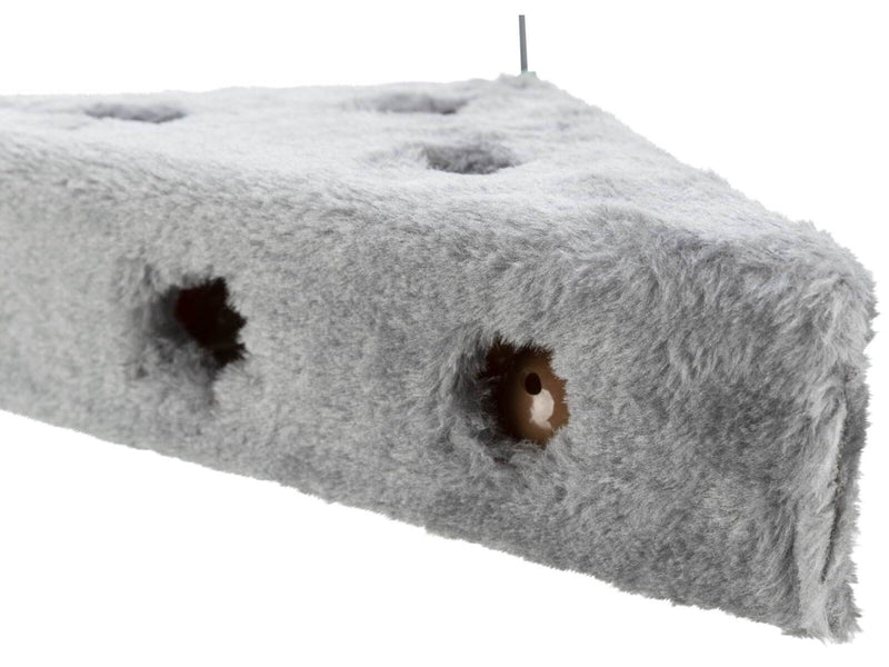 Trixie Cat's Cheese with playing rod & toy balls plush 36 × 8 × 26/26 cm grey
