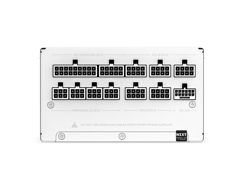 NZXT C-Series C1200 (2024) White Netzteile - 1200 Watt - 135 mm - ATX 3.1 - 80 Plus Gold zertifiziert
