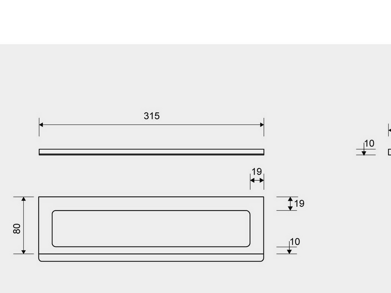Unidrain ClassicLine frame 600/10 mm Brushed steel