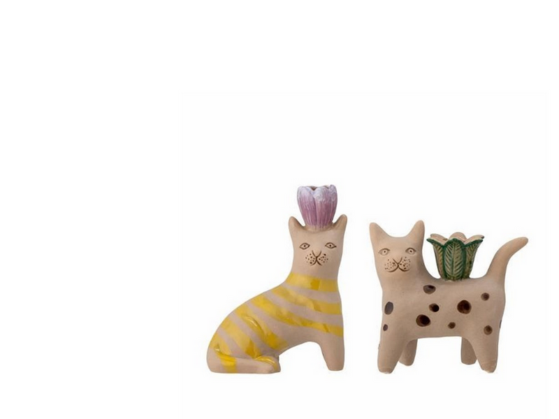 Bloomingville - Set of 2 - Mamie Cat Candlestick (82058194)