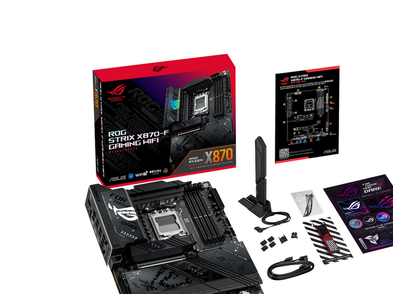 ASUS ROG STRIX X870-F GAMING WIFI Mainboard - AMD X870 - AMD AM5 - DDR5 RAM - ATX