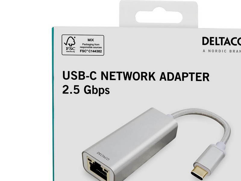 Deltaco USB-C Network Adaptor 2.5Gbps