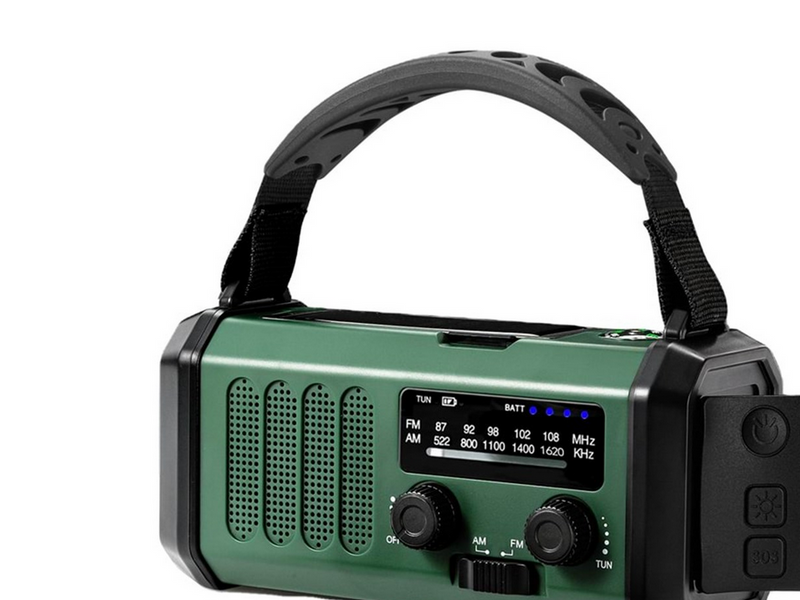 Lippa Emergency Radio - Solar - Dynamo - Compass - 10.000 mAh Power Bank - AM/FM - Mono - Grün