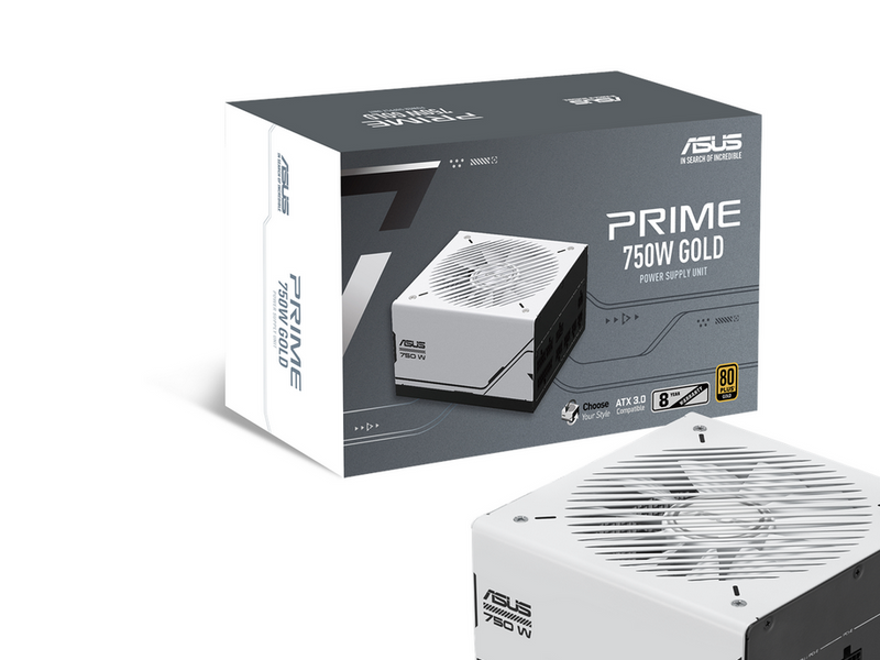ASUS Prime 750W Gold Netzteile - 750 Watt - 120 mm - ATX 3.1 - 80 Plus Gold zertifiziert