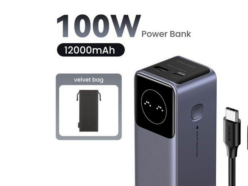 UGREEN 100w Fast Charging Power Bank - 12000 mAh
