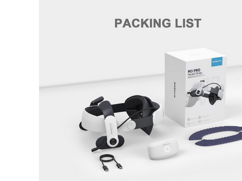 BoboVR M3 Pro Headstrap + Akku (Quest 3 & 3S)