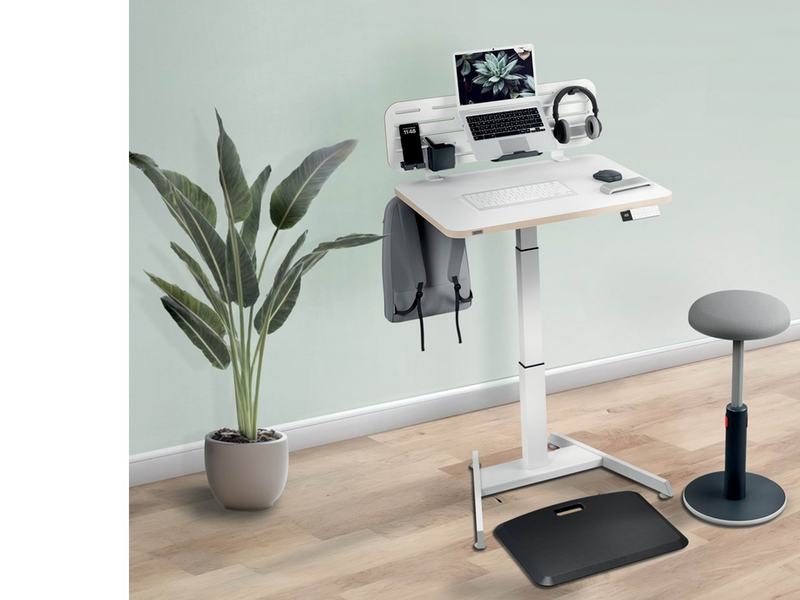 Leitz Ergo Kleiner Elektrischer höhenverstellbarer Sitz-/Steh-Schreibtisch mit Aufsteh-Erinnerung Gamer Tisch