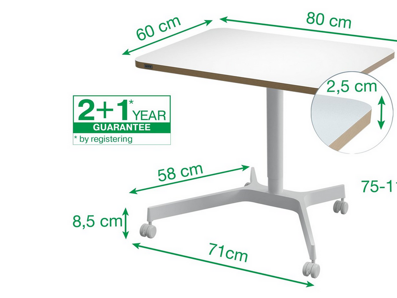 Leitz Ergo Kleiner Höhenverstellbarer Sitz-/Steh-Schreibtisch Gamer Tisch