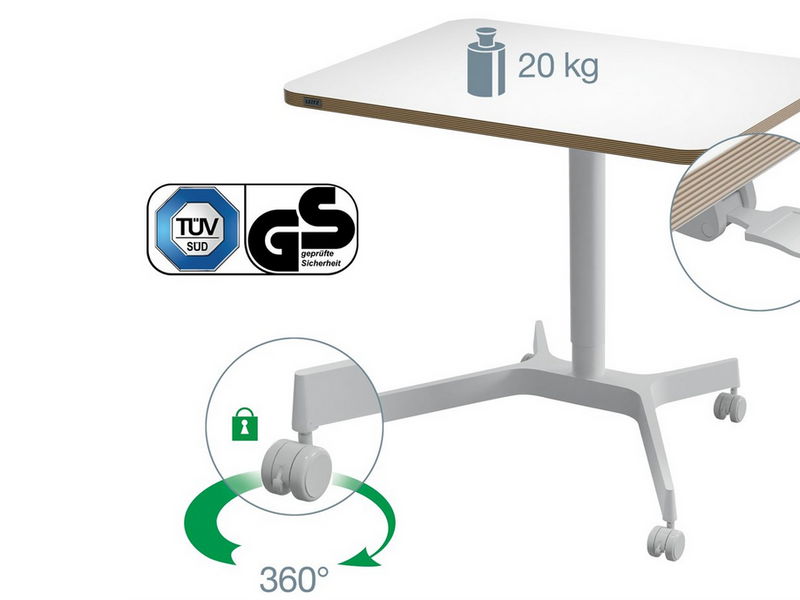 Leitz Ergo Kleiner Höhenverstellbarer Sitz-/Steh-Schreibtisch Gamer Tisch
