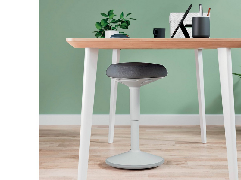Leitz Ergo Active Sitzhocker mit Komfortsitz, Grau