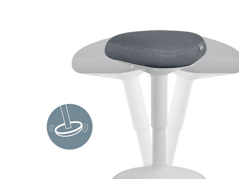 Leitz Ergo Active Sitzhocker mit Komfortsitz, Grau