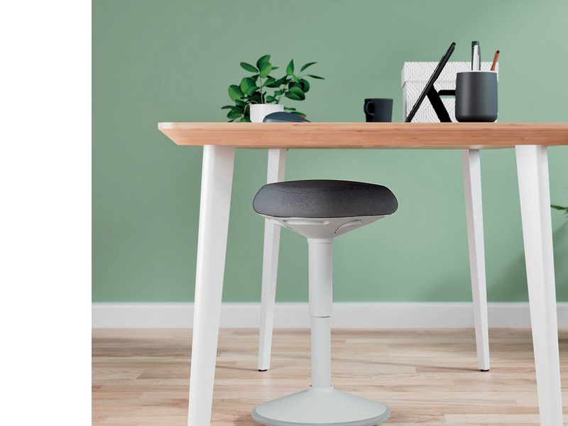 Leitz Ergo Active Sitzhocker mit Komfortsitz, Grau
