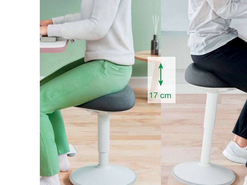 Leitz Ergo Active Sitzhocker mit Komfortsitz, Grau