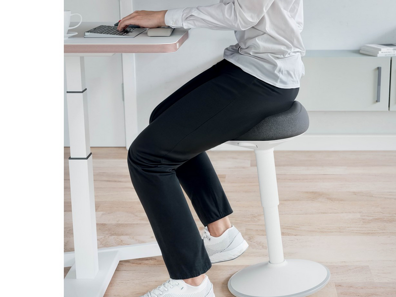 Leitz Ergo Active Sitzhocker mit Komfortsitz, Grau
