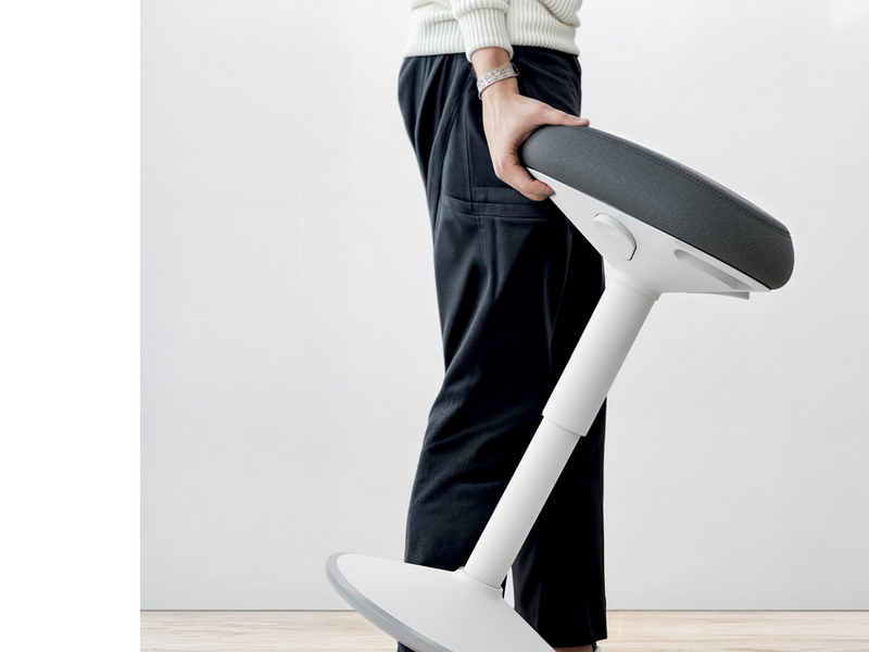 Leitz Ergo Active Sitzhocker mit Komfortsitz, Grau