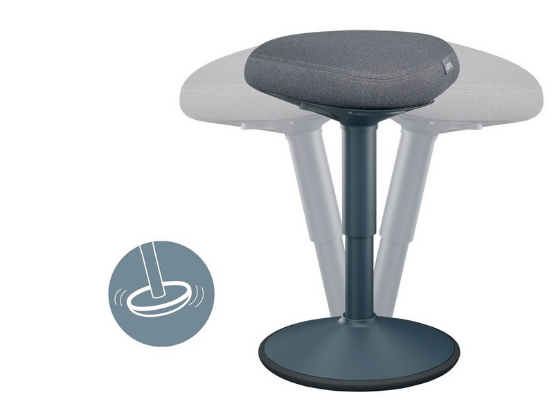 Leitz Ergo Active Sitzhocker mit Komfortsitz, Dunkelgrau
