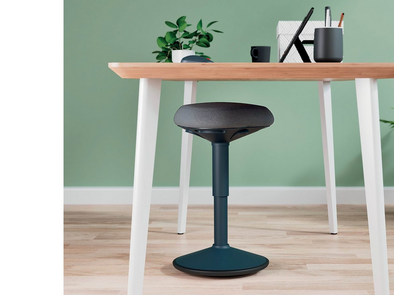 Leitz Ergo Active Sitzhocker mit Komfortsitz, Dunkelgrau