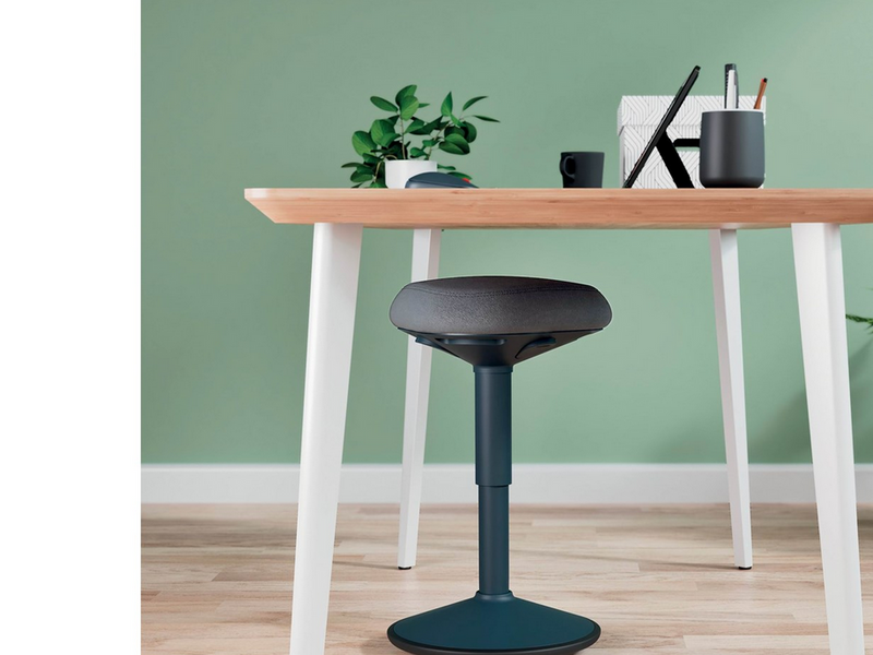 Leitz Ergo Active Sitzhocker mit Komfortsitz, Dunkelgrau