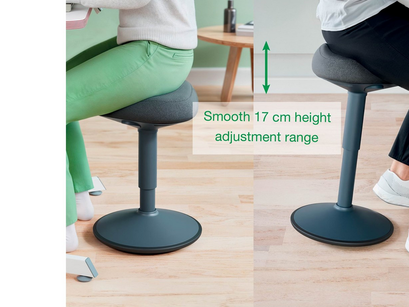 Leitz Ergo Active Sitzhocker mit Komfortsitz, Dunkelgrau